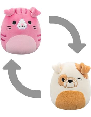 SQUISHMALLOWS FLIPMALLOWS 13cm CAT-BULLDOG  Plüschtiere