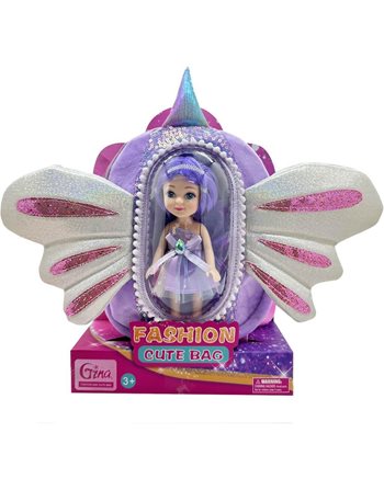 LUNA BACK BAG WITH DOLL PURPLE  Puppen - Küchenzubehör