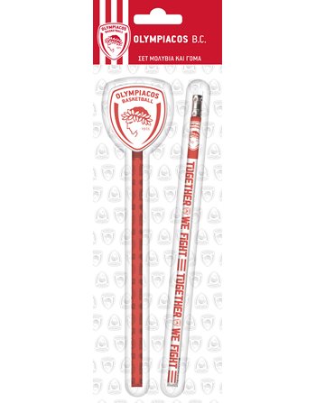 PENCIL SET AND ERASER - OLYMPIACOS BASKETBALL 5  Stationery Set