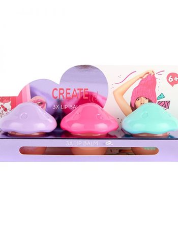 CREATE IT! ΣΕΤ LIP BALM ΜΑΝΙΤΑΡΙ 3τμχ  Παιδικά Καλλυντικά