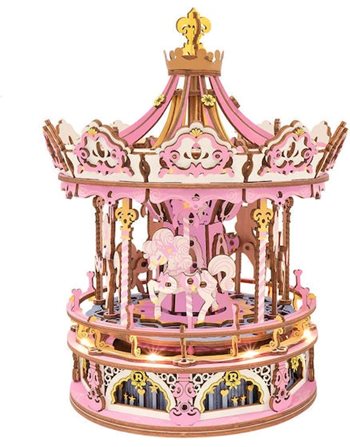 ROKR MECHANICAL MUSIC BOX - ROMANTIC CAROUSEL DREAM VERSION  3D Παζλ