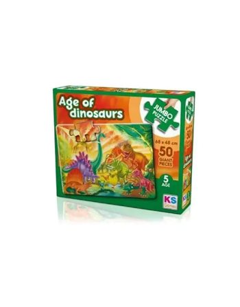 KS JUMBO PUZZLE THE AGE OF DINOSAURS 50pcs  Kinderpuzzles
