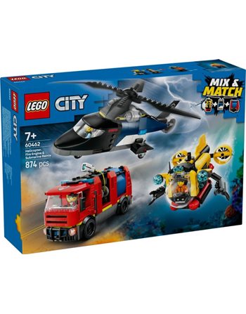 LEGO CITY GREAT VEHICLES HELICOPTER, FIRE TRUCK & SUBMARINE REMIX 60462  Lego