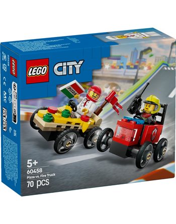 LEGO CITY GREAT VEHICLES PIZZA VS. FIRE TRUCK RACE CAR PACK 60458  Lego