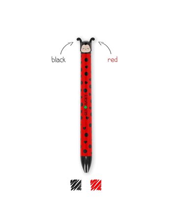 LEGAMI TWO-COLOUR BALLPOINT PEN CLICK&CLACK - LADYBUG  Στυλό