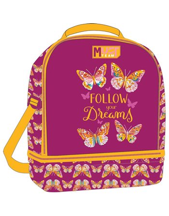 ΤΣΑΝΤΑΚΙ ΦΑΓΗΤΟΥ MUST TEAM 22Χ16Χ28 ΙΣΟΘΕΡΜΙΚΟ BUTTERFLY FOLLOW YOUR DREAMS  Lunchtaschen