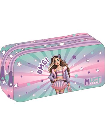 ΚΑΣΕΤΙΝΑ MUST TEAM 21x6x9 2ΦΕΡΜΟΥΑΡ FASHION GIRL  Κασετίνες Βαρελάκι