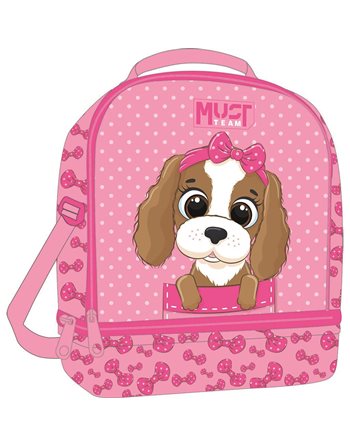 ΤΣΑΝΤΑΚΙ ΦΑΓΗΤΟΥ MUST TEAM 22x16x28 ΙΣΟΘΕΡΜΙΚΟ DOG WITH PINK BOW  Lunchtaschen