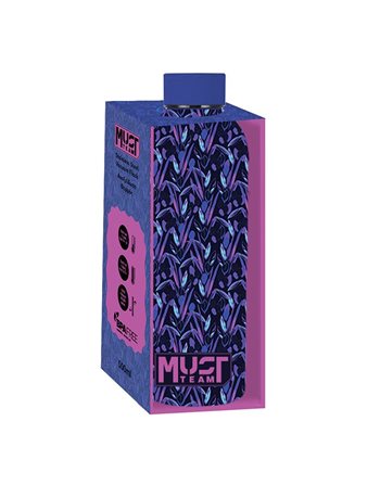 ΠΑΓΟΥΡΙ ΑΝΟΞΕΙΔΩΤΟ ΘΕΡΜΟΣ MUST TEAM 500ml 7,4x22,2 PURPLE DESIGN  Ανοξείδωτα Παγούρια