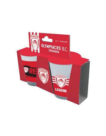 SET SHOT GLASSES OLYMPIACOS BASKETBALL 1  Souvenirs