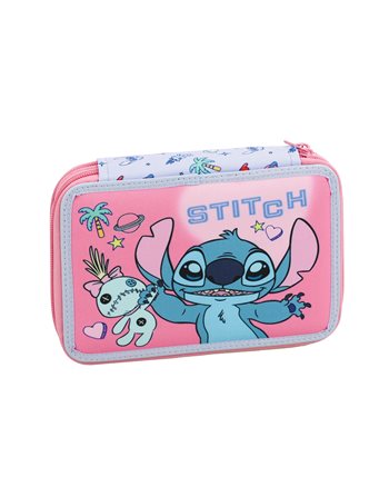 GIM DOUBLE DECK PENCIL CASE STITCH SCRAPBOOK  Gefüllte Etuis