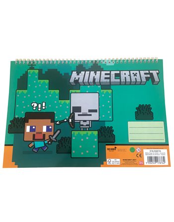 GIM SKETCH BOOK 23x33 40sh+STICKERS MINECRAFT  Malblöcke