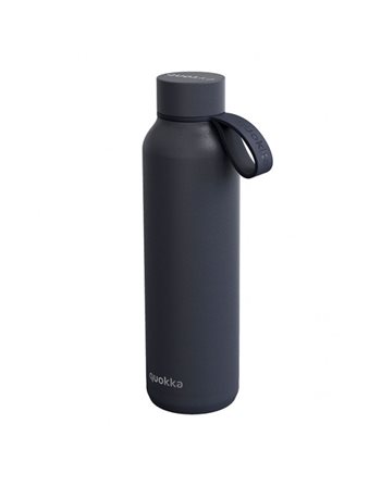 QUOKKA THERMAL SS BOTTLE SOLID WITH STRAP SLATE 630ml  Insulated Flasks