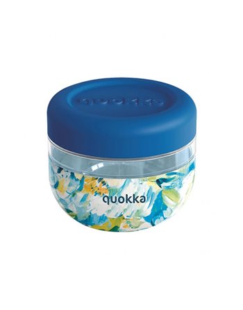 QUOKKA FOOD JAR BUBBLE BLUE PEONIES 500ml  Brotdosen