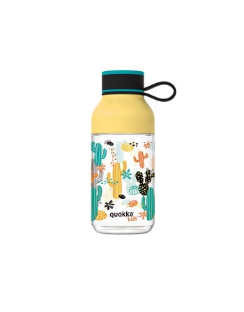 QUOKKA KIDS BOTTLE ICE WITH STRAP CACTUS 430ml  Plastic Flasks