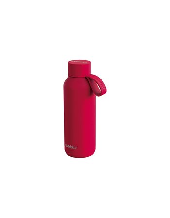 QUOKKA ΜΠΟΥΚΑΛΙ ΘΕΡΜΟΣ SOLID ΜΕ ΛΑΒΗ CHERRY RED 510ml  Παγούρια Θερμός