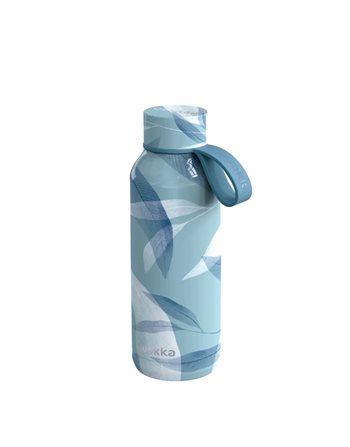 QUOKKA THERMAL SS BOTTLE SOLID WITH STRAP BLUE WIND 510ml  Insulated Flasks