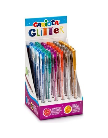 PEN CARIOCA GLITTER GEL 42166  Pens