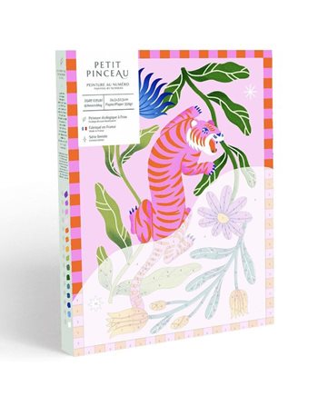 PETIT PINCEAU - TIGRE FLEURI  Malerei