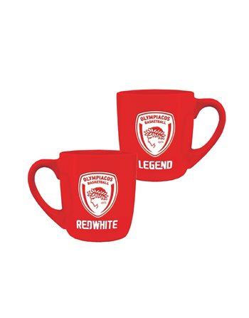 ΚΟΥΠΑ ΑΝΑΓΛΥΦΗ ΟΛΥΜΠΙΑΚΟΣ ΜΠΑΣΚΕΤ 1 - RED WHITE  Mugs