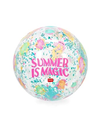 LEGAMI INFLATABLE GLITTER BEACH BALL - SUMMER IS MAGIC  Balls