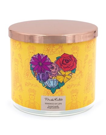 ΚΕΡΙ ΜΕ 3 ΦΥΤΙΛΙΑ FRIDA KAHLO 400gr ESSENCE OF LIFE  Kerzen