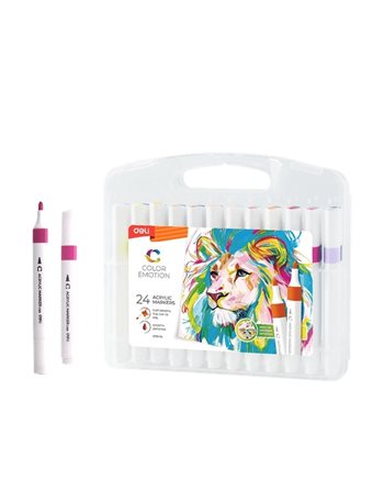 DELI ΜΑΡΚΑΔΟΡΟΣ ΣΧΕΔΙΟΥ ΑΚΡΥΛΙΚΟΣ 24 ΧΡΩΜΑΤΑ COLOR EMOTION EC193-24  Μαρκαδόροι Ζωγραφικής