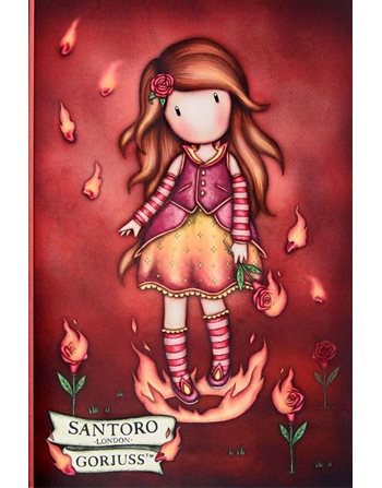 GORJUSS STITCHED NOTEBOOK LARGE ELEMENTS FIRE  Softcover Notebooks