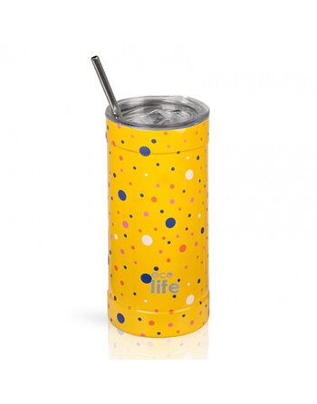 ECOLIFE COFFEE THERMOS DOTS IN YELLOW 500ml  Παγούρια Θερμός