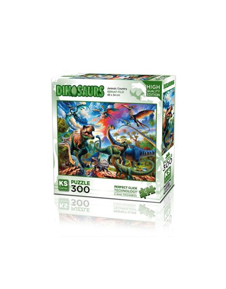 KS PUZZLE DINOSAURS JURASSIC COUNTRY 300pcs
