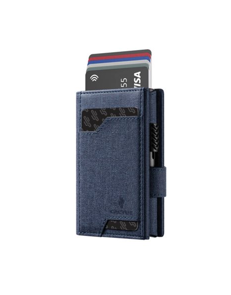 CACTUS WALLET IN&OUT 3 CASES RFID DARK BLUE