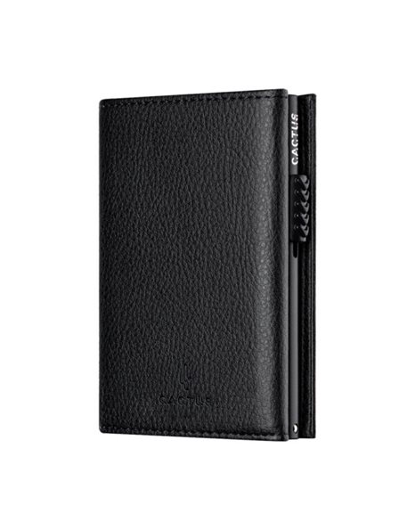 CACTUS WALLET LYCHEE 3 CASES RFID BLACK