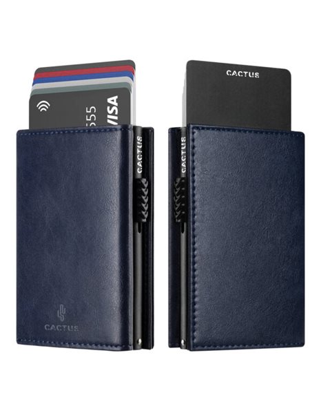 CACTUS WALLET 3 CASES RFID DARK BLUE