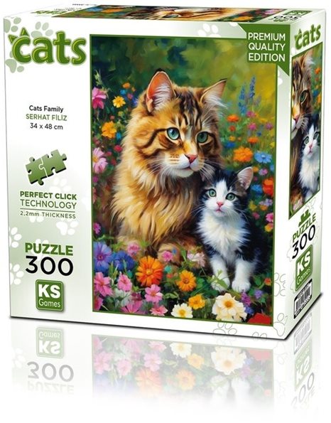 KS PUZZLE CATS FAMILY 300pcs