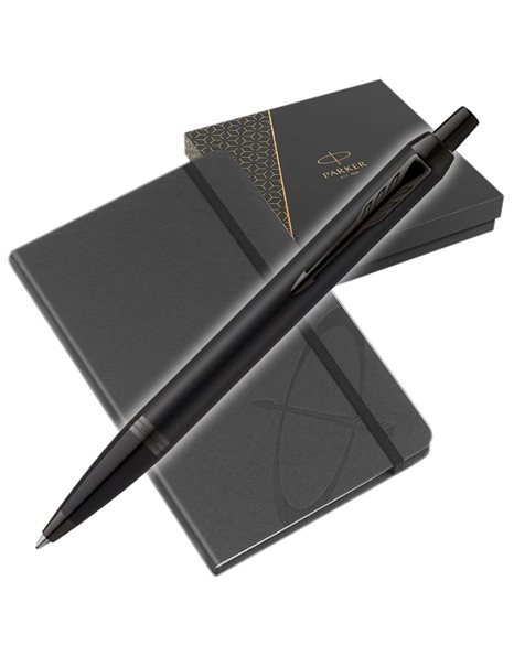 PARKER I.M. CR METALLIC BLACK BT BP + NOTEBOOK