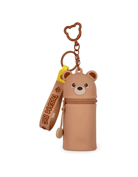 LEGAMI MINI KAWAII COIN PURSE WITH KEY RING - TEDDY BEAR