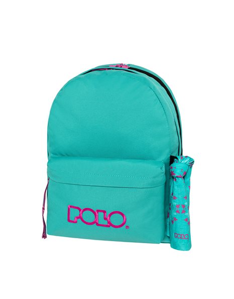 POLO ΣΑΚΙΔΙΟ ORIGINAL DOUBLE SCARF CYAN/DARK FUCSHIA - ΚΥΑΝΟ/ΣΚΟΥΡΟ ΦΟΥΞΙΑ (901235-5644)
