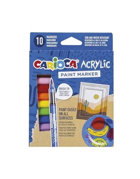ΜΑΡΚΑΔΟΡΟΙ CARIOCA 45281 ACRYLIC/10 BRUSH