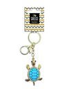 KEYCHAIN GOLD LUXURY - TURQUOISE TURTLE