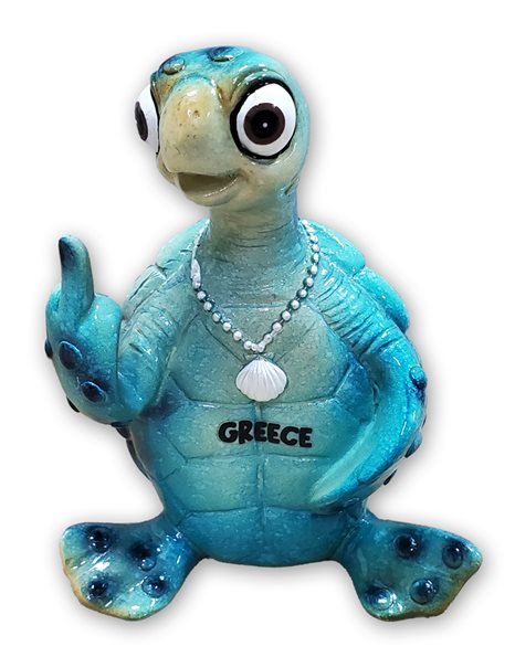 TURTLE GREECE SITTING BLUE
