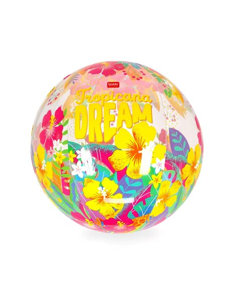 LEGAMI INFLATABLE GLITTER BEACH BALL - TROPICANA DREAM