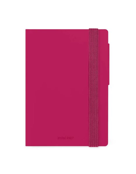 LEGAMI SMALL WEEKLY DIARY WITH NOTEBOOK 2026/2027 16 MONTHS - RASPBERRY JAM