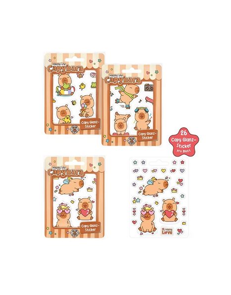 ΑΥΤΟΚΟΛΛΗΤΑ TREND 966926 CAPYBARA 26pcs