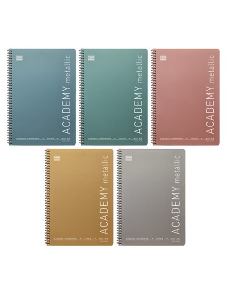 ΤΕΤΡΑΔΙΟ ΣΠΙΡΑΛ ACADEMY METALLICS A4 4 ΘΕΜΑΤΩΝ (4544-36)