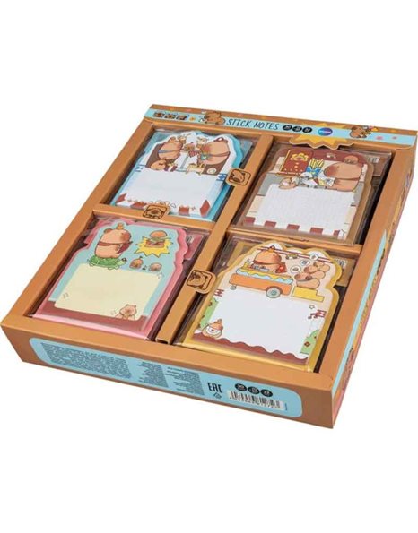 PAPER STICKY NOTES CAPYBARA 30sh 70x90mm