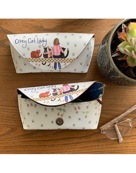 GLASSES CASE CRAZY CAT LADY