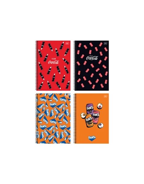 INTERDRUK SPIRAL NOTEBOOK COCA COLA 21x29/2sub 120sh