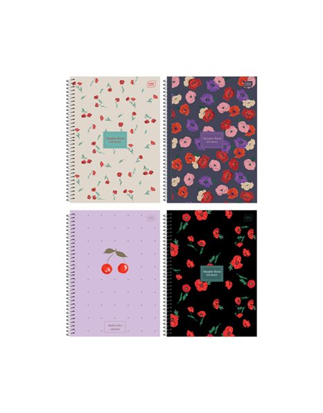 INTERDRUK SPIRAL NOTEBOOK MEADOW 21x29/3sub 180sh
