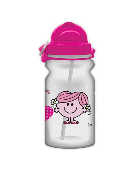 WATER BOTTLE WITH STRAW - LITTLE MISS HUG 2
