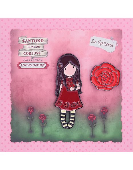 SANTORO PINS - A SINGLE ROSE